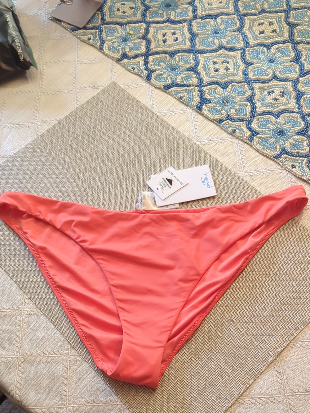 O'Neill Coral Pink Saltwater Solids Rockley Bikini Bottom
